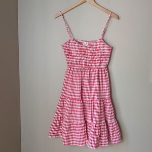 BiBi Red Gingham Midi Dress